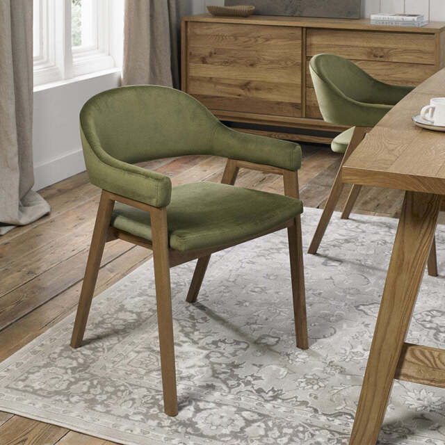 Highgate Rustic Oak Armchair, Brown - image 1