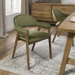 Highgate Rustic Oak Armchair, Brown - thumbnail 1