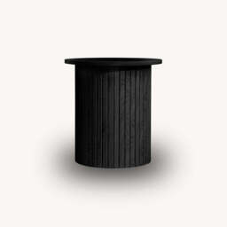 Tiffany Fluted Side Table, Black - thumbnail 5