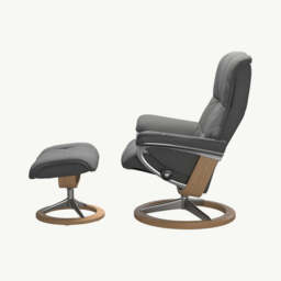 Stressless® Mayfair Signature Chair and Stool, Medium - thumbnail 2