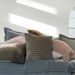 Hex Cut Cushion, Green - thumbnail 1