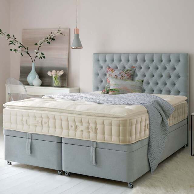 Hypnos Erskine Mattress and Divan Set, King / Blue - image 1