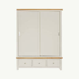 Rutland Painted 3 Drawer Wardrobe - thumbnail 3