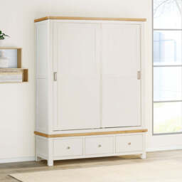 Rutland Painted 3 Drawer Wardrobe
