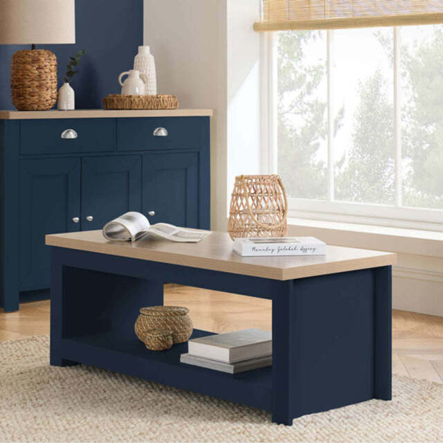 Burwick Coffee Table, Blue