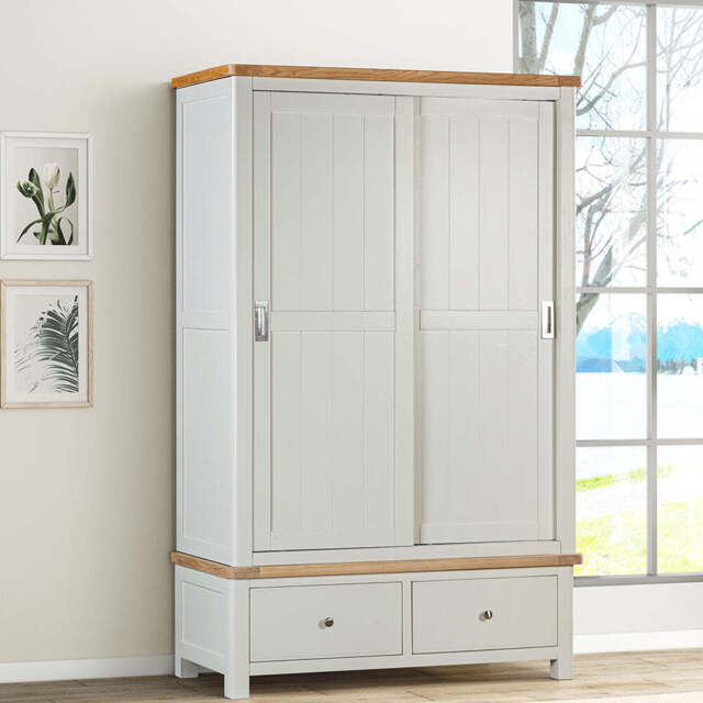 Rutland Painted 2 Drawer Wardrobe - image 1