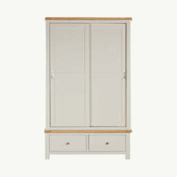 Rutland Painted 2 Drawer Wardrobe - thumbnail 2