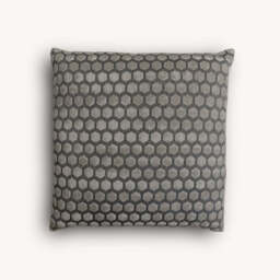 Hex Cut Cushion, Cream - thumbnail 3