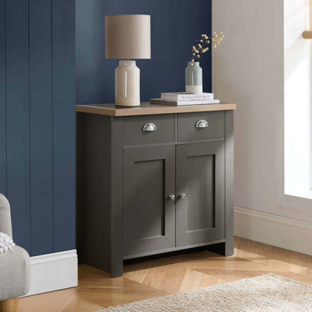 Burwick 2DR Sideboard, Dark Grey