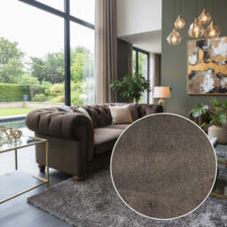Britannia Velvet Sofa, 4 Seater / Brown - thumbnail 2