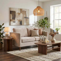 Camberwell 2 Seater Sofa, Natural