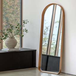 Delhi Leaner Mirror, Oak - thumbnail 1
