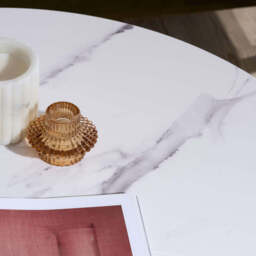 Rosalia Round Coffee Table, Oak - thumbnail 3