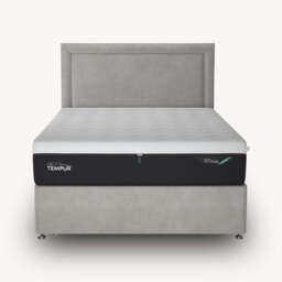 TEMPUR® Buckingham Conti Drawer Divan, Single / Light Grey