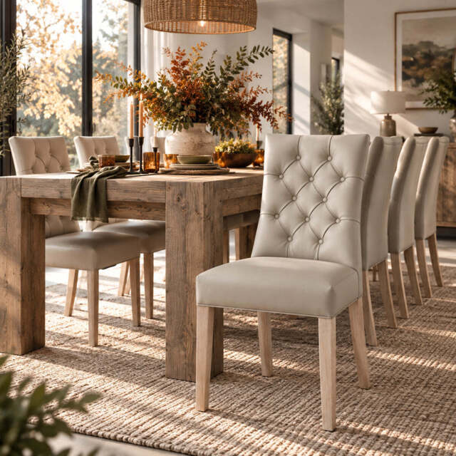 Poppy Dining Chair, Beige
