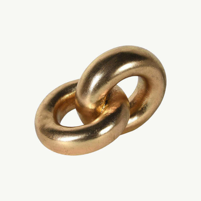 Golden Interlocking Rings Ornament - image 1