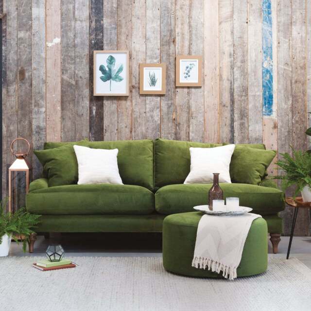 Jasmine 3 Seater Sofa, Green