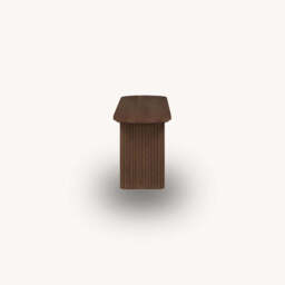 Tiffany Fluted Dining Bench, Walnut - thumbnail 2