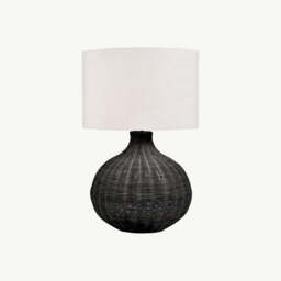 Black Rattan Table Lamp - thumbnail 2