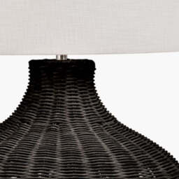 Black Rattan Table Lamp - thumbnail 3