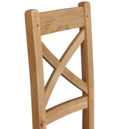 Medway Oak Cross Back Dining Chair - thumbnail 4