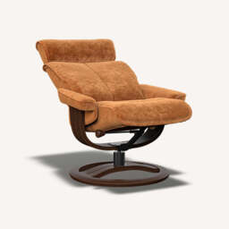 Pheobe Reclining Chair and Footstool, Medium / Orange - thumbnail 2