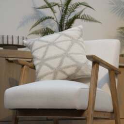 Sand & Cream Triangle Wave Cushion - thumbnail 2