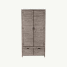 Camia Grey Double Wardrobe