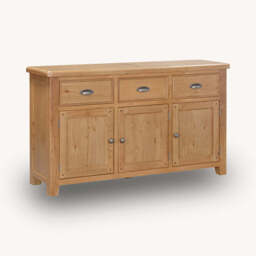 Medway Oak 3 Door Sideboard, Oak
