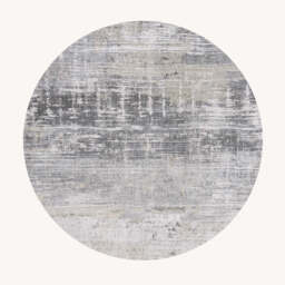 Streaks Atlantic Circle Rug, Grey / 140cm Circle