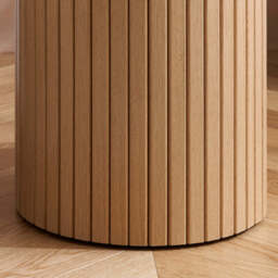 Tiffany Fluted Side Table, Oak - thumbnail 3