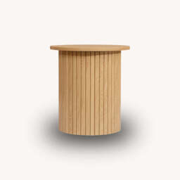 Tiffany Fluted Side Table, Oak - thumbnail 5