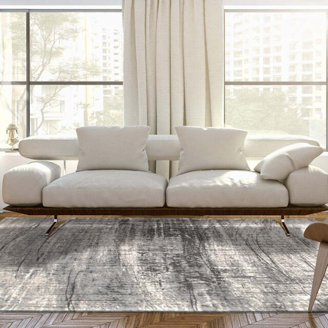 Madmen Griff Rug, 2.4m x 3.4m / Dark Grey