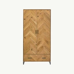 Birchwood Rustic Oak Double Wardrobe