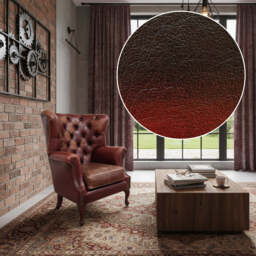 Albert Rub-off Leather Armchair, Red - thumbnail 2