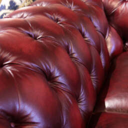 Albert Rub-off Leather Armchair, Red - thumbnail 3