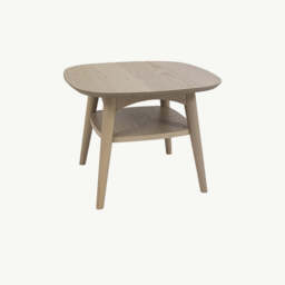 Brondby Scandi Oak Lamp Table with Shelf - thumbnail 2