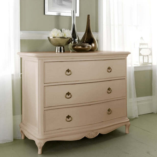 Ivory 3 Drawer Low Chest - image 1