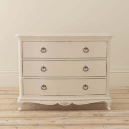 Ivory 3 Drawer Low Chest - thumbnail 2