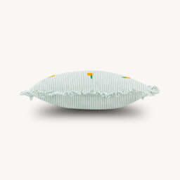 Luna Embroidered Ruffle Cushion, Orange - thumbnail 4