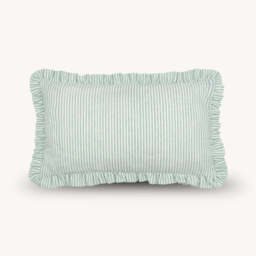 Luna Embroidered Ruffle Cushion, Orange - thumbnail 3