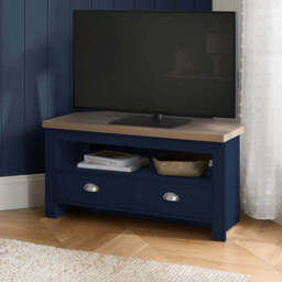 Burwick Corner TV Unit, Blue