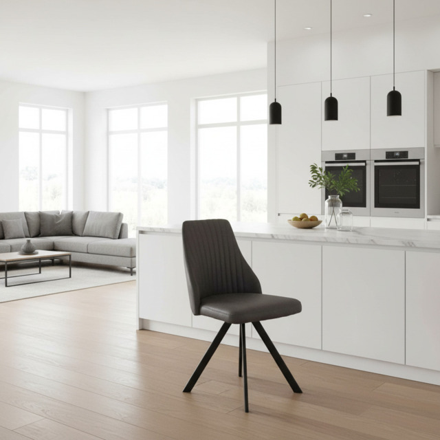 Brady Dining Chair, Dark Grey