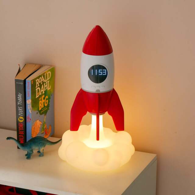 Rocket 3-in-1 Bedside Light, Digital Clock & Ceiling Projector - image 1