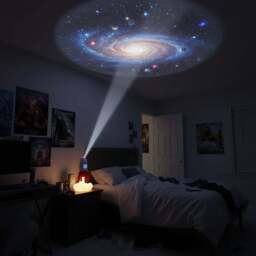 Rocket 3-in-1 Bedside Light, Digital Clock & Ceiling Projector - thumbnail 3