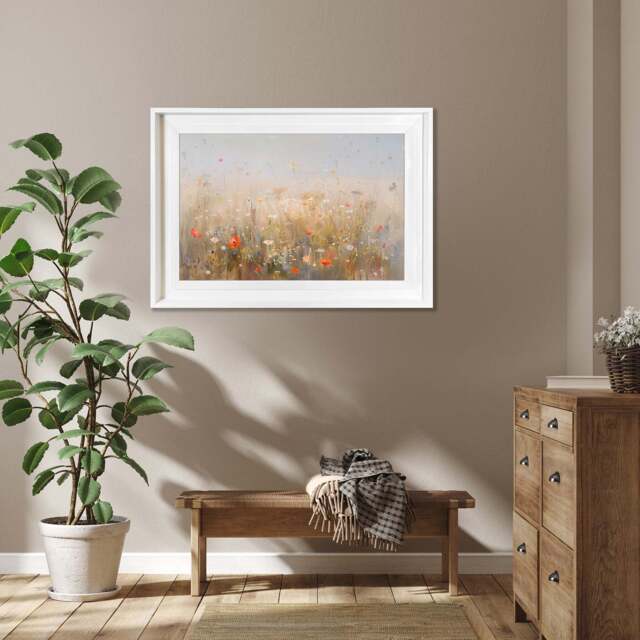 Wildflower Mist Meadow Framed Wall Art - image 1