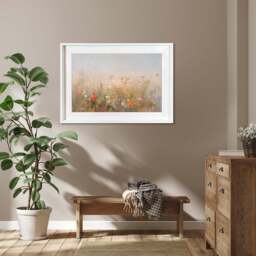 Wildflower Mist Meadow Framed Wall Art