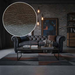 Britannia Rub-off Leather Sofa, 4 Seater / Dark Blue - thumbnail 4