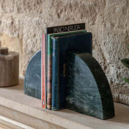 Marble Bookend Set of 2, Green - thumbnail 2