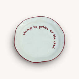 """Always be polite to the Chef"" Red Tableware Plate" - thumbnail 7